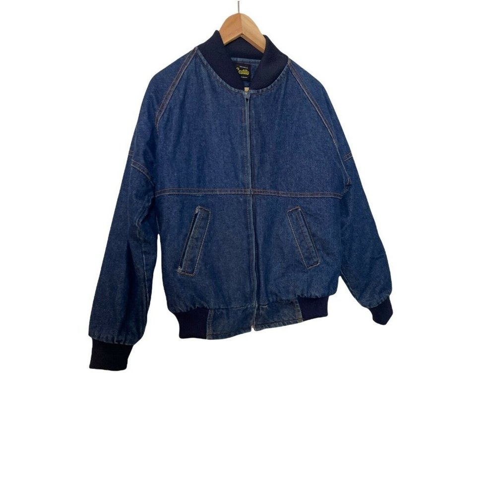 Vintage 80s Castillo Denim Sherpa Lined Jacket 36